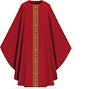 Chasuble Assisi Red with Orphrey 1001