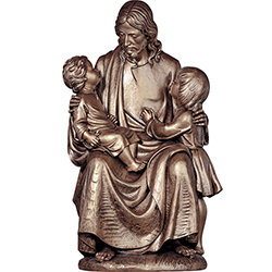 Statue Jesus Seated with Two Children 100&#47;42BR