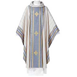 Chasuble Baltimore White&#47;Blue&#47;Gold 4126