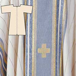 Dalmatic Baltimore White&#47;Blue&#47;Gold 4126