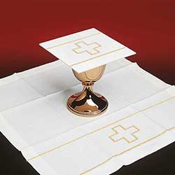 European Mass Linens Embroidered Cross 5189