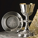 Chalice &amp; 6-1/4&quot; Scale Paten Silver 2410