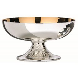 Open Ciborium Silver Plated Hammered 2497