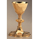 Chalice &amp; 6-1/4&quot; Scale Paten Gold Plated 2937