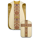 Roman Chasuble Beige Dupion with Regina 299-2749