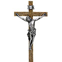 Antique Silver Crucifix 13&quot; 62152