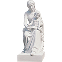 Seated Our Lady &amp; Child Fiberglass 700&#47;88W