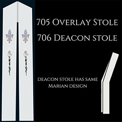 Overlay or Deacon Stole Marian 705