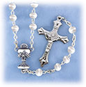 Rosary Chalice Centerpiece White 750/WH