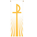 Easter Chi Rho &amp; Lamb of God Banners 117&quot; x 39&quot;
