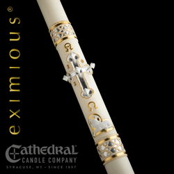 Eximious&#174; Hand Crafted Merciful Lamb&#153; Paschal Candle