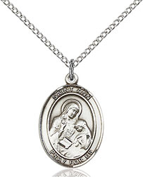 Sterling Silver St. Ann Pendant 8002