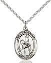 Sterling Silver St. Bernadette Pendant 8017