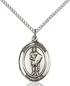 Sterling Silver St. Florian Pendant 8034