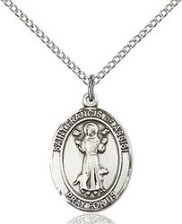 Sterling Silver St. Francis of Assisi Pendant 8036