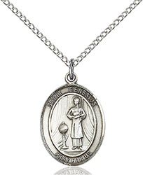 Sterling Silver St. Genesius of Rome Pendant 8038