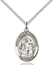 Sterling Silver St. Gabriel the Archangel Pendant 8039