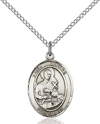 Sterling Silver St. Gerard Majella Pendant 8042