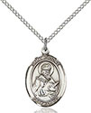 Sterling Silver St. Isidore of Seville Pendant 8049