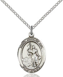 Sterling Silver St. Joan of Arc Pendant 8053