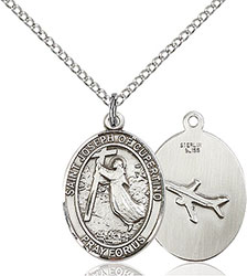 Sterling Silver St. Joseph of Cupertino Pendant 8057