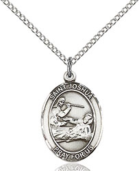 Sterling Silver St. Joshua Pendant 8059