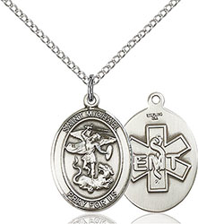 Sterling Silver St. Michael EMT Pendant 8076-10