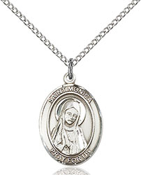 Sterling Silver St. Monica Pendant 8079