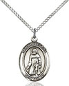 Sterling Silver St. Peregrine Laziosi Pendant 8088