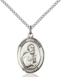 Sterling Silver St. Peter the Apostle Pendant 8090