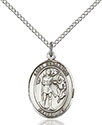 Pendant Sterling St Sebastian 18"RP Chain