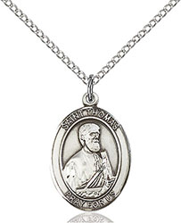 Sterling Silver St. Thomas the Apostle Pendant 8107