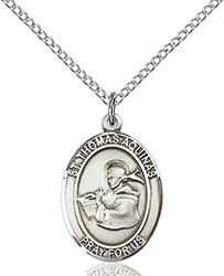 Sterling Silver St. Thomas Aquinas Pendant 8108