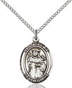 Sterling Silver St. Casimir of Poland Pendant 8113