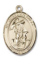 14kt Gold Guardian Angel Medal 8118