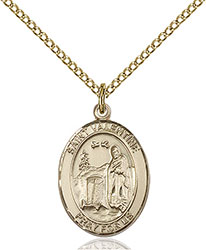 14kt Gold Filled St. Valentine of Rome Pendant 8121