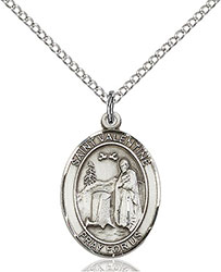 Sterling Silver St. Valentine of Rome Pendant 8121