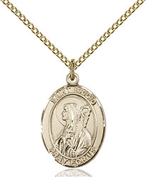 14kt Gold Filled St. Brigid of Ireland Pendant 8123