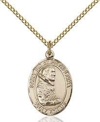 14kt Gold Filled St. Pio of Pietrelcina Pendant 8125