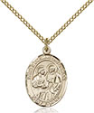 14kt Gold Filled Sts. Cosmas &amp; Damian Pendant 8132