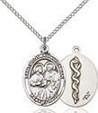 Sterling Silver Sts. Cosmas &amp; Damian/Doctors Pendant 8132-8