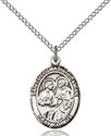 Sterling Silver Sts. Cosmas &amp; Damian Pendant 8132