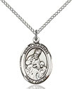 Sterling Silver St. Ambrose Pendant 8137