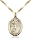 14kt Gold Filled St. Christopher/Volleyball Pendant 8138