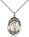 Sterling Silver St. Christopher/Golf Pendant 8152