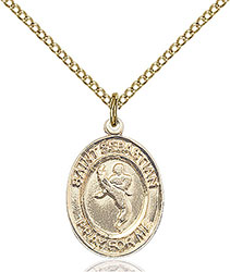 14kt Gold Filled St. Sebastian/Martial Arts Pendant 8168