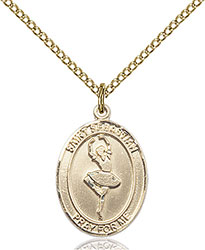 14kt Gold Filled St. Sebastian/Dance Pendant 8173