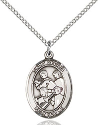Sterling Silver St. Cecilia Marching Band Pendant 8179