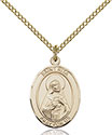 14kt Gold Filled St. Rita of Cascia Baseball Pendant 8181