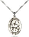 Sterling Silver St. Kateri Equestrian Pendant 8182